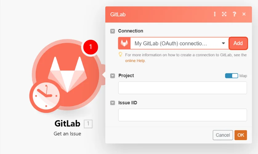 boost.space integrator - new scenario - gitlab