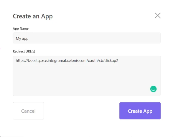 detailed application settings window 