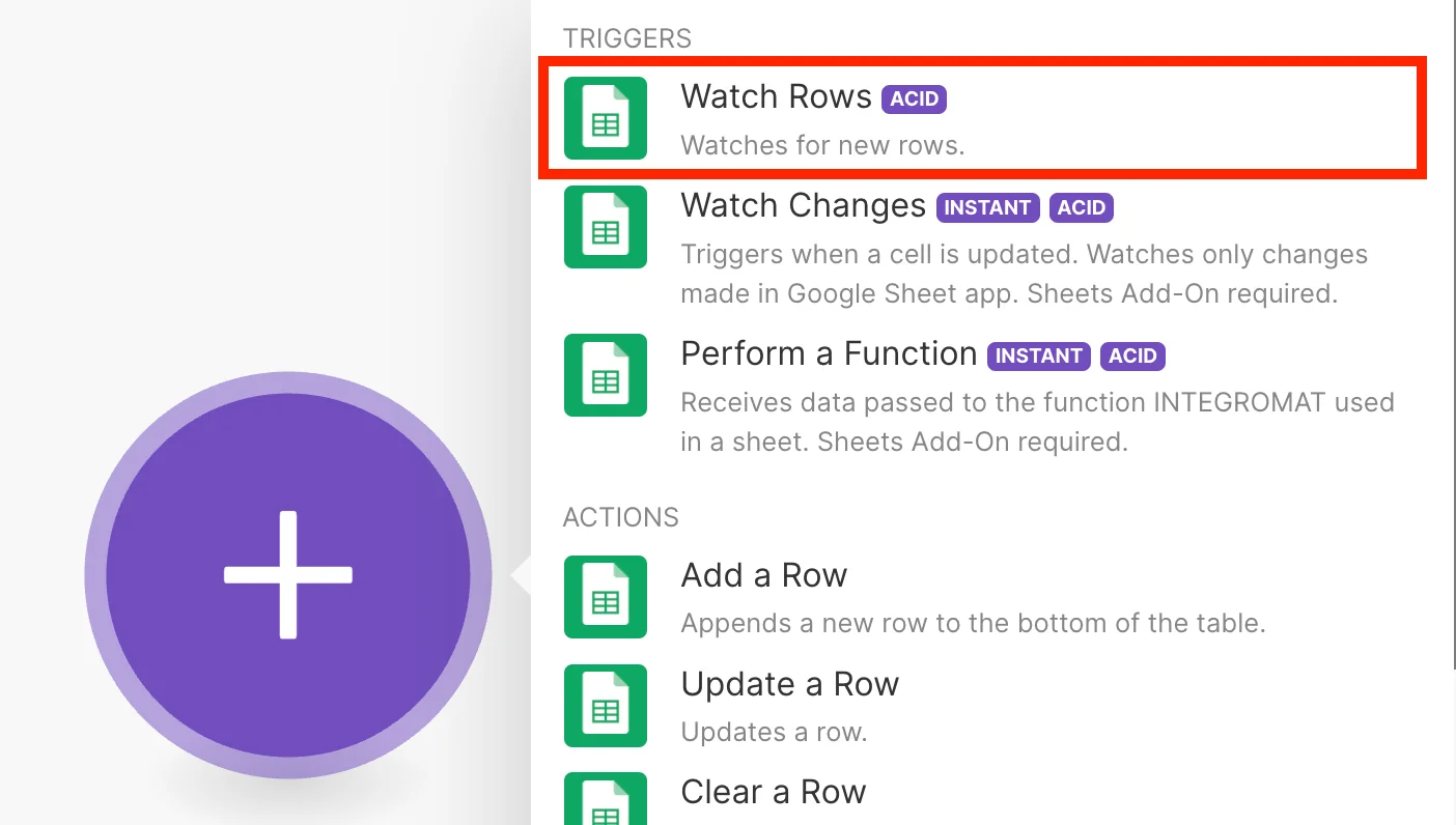 Google Sheets - Watch rows.png