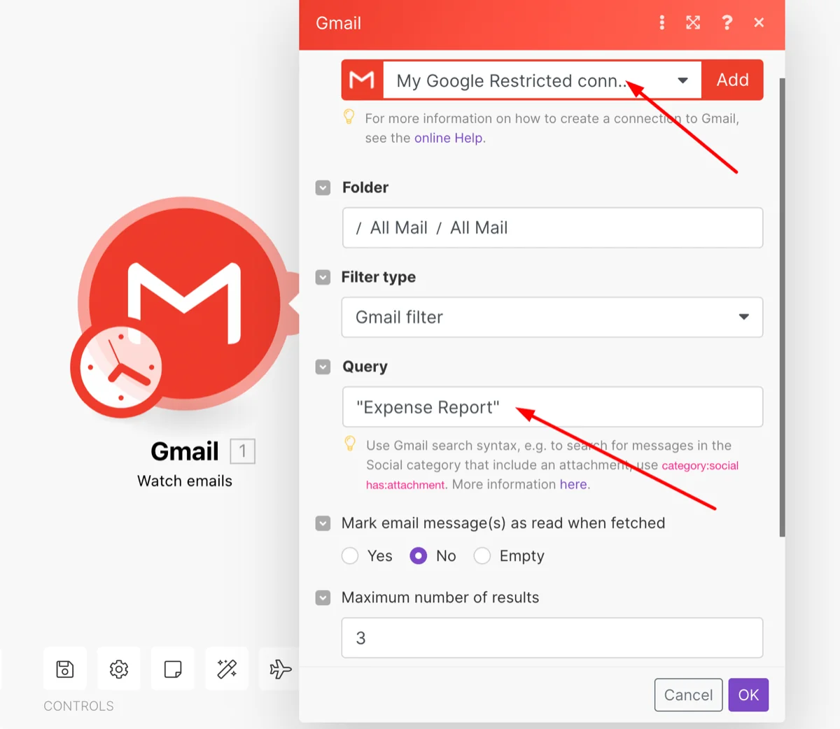 Gmail module configuration.png